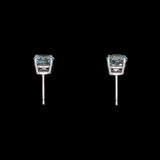 14K White Gold 1.75ctw Aquamarine Stud Earrings