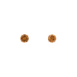14K Yellow Gold 0.92ctw Citrine Four Prong Stud Earrings
