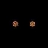 14K Yellow Gold 0.92ctw Citrine Four Prong Stud Earrings