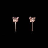 14K Yellow Gold 1.57ctw Morganite Stud Earrings