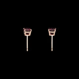 14K Yellow Gold 1.25ctw Garnet Stud Earrings