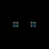 14K Yellow Gold Blue Sapphire Stud Earrings