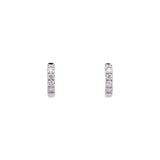 18K White Gold Mini 0.26ctw Diamond Huggie Earrings