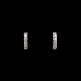 18K White Gold Mini 0.26ctw Diamond Huggie Earrings