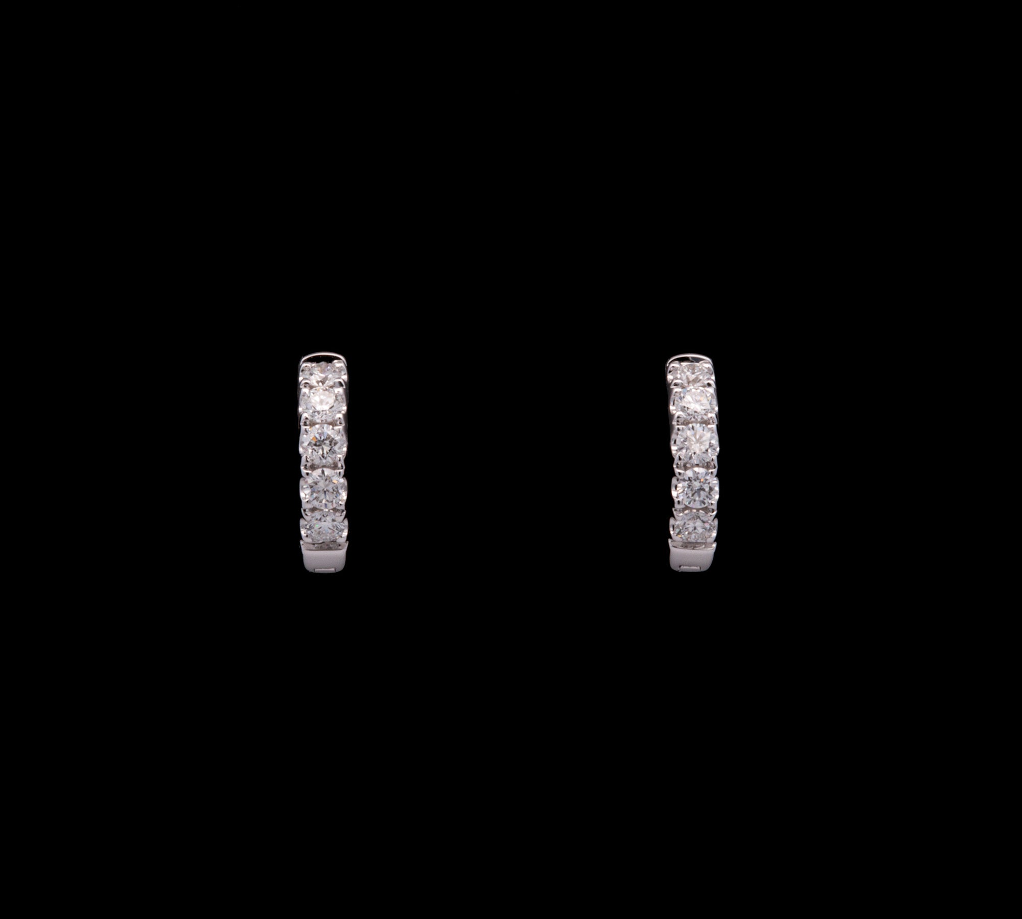 18K White Gold Mini 0.26ctw Diamond Huggie Earrings
