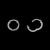 18K White Gold Mini 0.26ctw Diamond Huggie Earrings