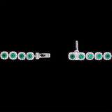 18K White Gold Emerald And Diamond Bracelet