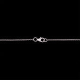 18K White Gold Sapphire And Diamond Necklace With Diamond Station Chain