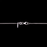 18K White Gold Pear Shape Diamond Halo Pendant With 16 Inch Chain