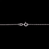 14K White Gold Ruby And Diamond Pendant With 16 Inch Diamond Cut Sparkle Singapore Chain