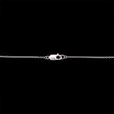 14K White Gold Tanzanite And Double Diamond Halo Necklace,18 Inches