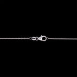 18K White Gold Emerald And Diamond Necklace, 16 Inches