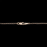 14K Yellow Gold Blue Zircon Bezel Set Pendant And 18K Yellow Gold 1.4mm Oval Link Chain, 18 Inches