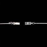 14K White Gold Pear Shape Aquamarine And Diamond Pendant With Chain