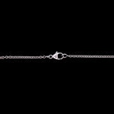 18K White Gold Tanzanite And Diamond Pendant With 17 Inch Chain
