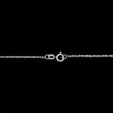 Platinum Emerald And Diamond Halo Pendant With 18 Inch Cable Chain