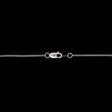 14K White Gold Oval Iolite Pendant With 18 Inch Cable Chain