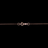 14K Rose Gold Morganite And Diamond Pendant With 18 Inch Chain