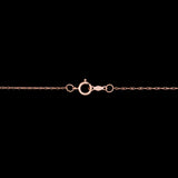 14K Rose Gold Opal And Diamond Pendant With 18 Inch Chain