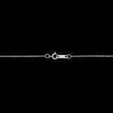 14K White Gold Tanzanite And Diamond Halo Pendant With 18 Inch Chain
