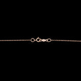 14K Yellow Gold Sapphire And Diamond Halo Pendant With 18 Inch Chain