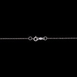 14K White Gold Sapphire and Diamond Pendant With 18 Inch Chain
