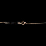 18K Yellow Gold Pear Shaped Emerald And Diamond Pendant With 18 Inch Cable Chain