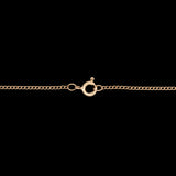 18K Yellow Gold Cabochon Turquoise Cross With 22 Inch Cable Chain