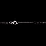 14K White Gold Sapphire And Diamond Clover Necklace, 18 Inches