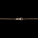 14K Yellow Gold Bezel Set Rectangular Cut Montana Sapphire Necklace, 18 Inches