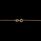 14K Yellow Gold Cabochon Oval Opal Pendant With Rabbit Ear Bail And 16 Inch Chain