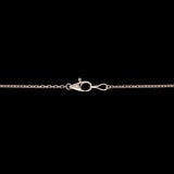 18K White Gold Pear Cut Emerald And Diamond Halo Pendant With 18 Inch Cable Chain