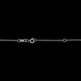 14K White Gold Sapphire Pendant With 18inch Cable Chain
