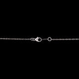 14K White Gold Emerald Cut Peridot And Diamond Halo Pendant With 18 Inch Chain