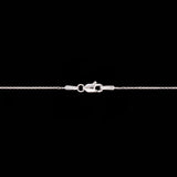 14K White Gold Oval Iolite Pendant With 18 Inch .9mm Wheat Chain
