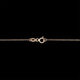 14K Yellow Gold Green Tourmaline And Diamond Halo Pendant With 18 Inch Diamond Cut Cable Chain With Spring Ring