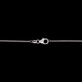 18K White Gold Ruby And Diamond Heart Necklace, 16 Inches