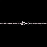 18K White Gold Ruby And Diamond Necklace 16 Inches