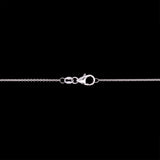 18K White Gold Oval Ruby And Diamond Halo Necklace, 16 Inches