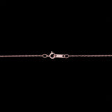 14K Rose Gold Garnet And Diamond Halo Pendant With 19 Inch Chain