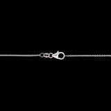 18K White Gold Emerald And Diamond Clover Pendant With 16 Inch Cable Chain