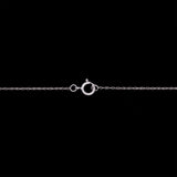14K White Gold Sapphire And Diamond Crescent Necklace, 18 Inches