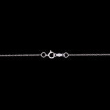 14K White Gold Illusion Set Diamond Wave Necklace