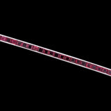 Platinum Square Cut Ruby Line Bracelet