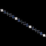 14K White Gold Sapphire And Diamond Bracelet