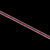 18K White Gold French Cut Ruby Bracelet