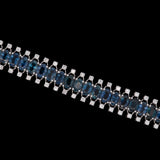 18K White Gold Sapphire And Diamond Bracelet