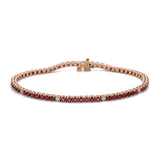 14K Yellow Gold Ruby And Diamond Bracelet