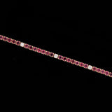 14K Yellow Gold Ruby And Diamond Bracelet