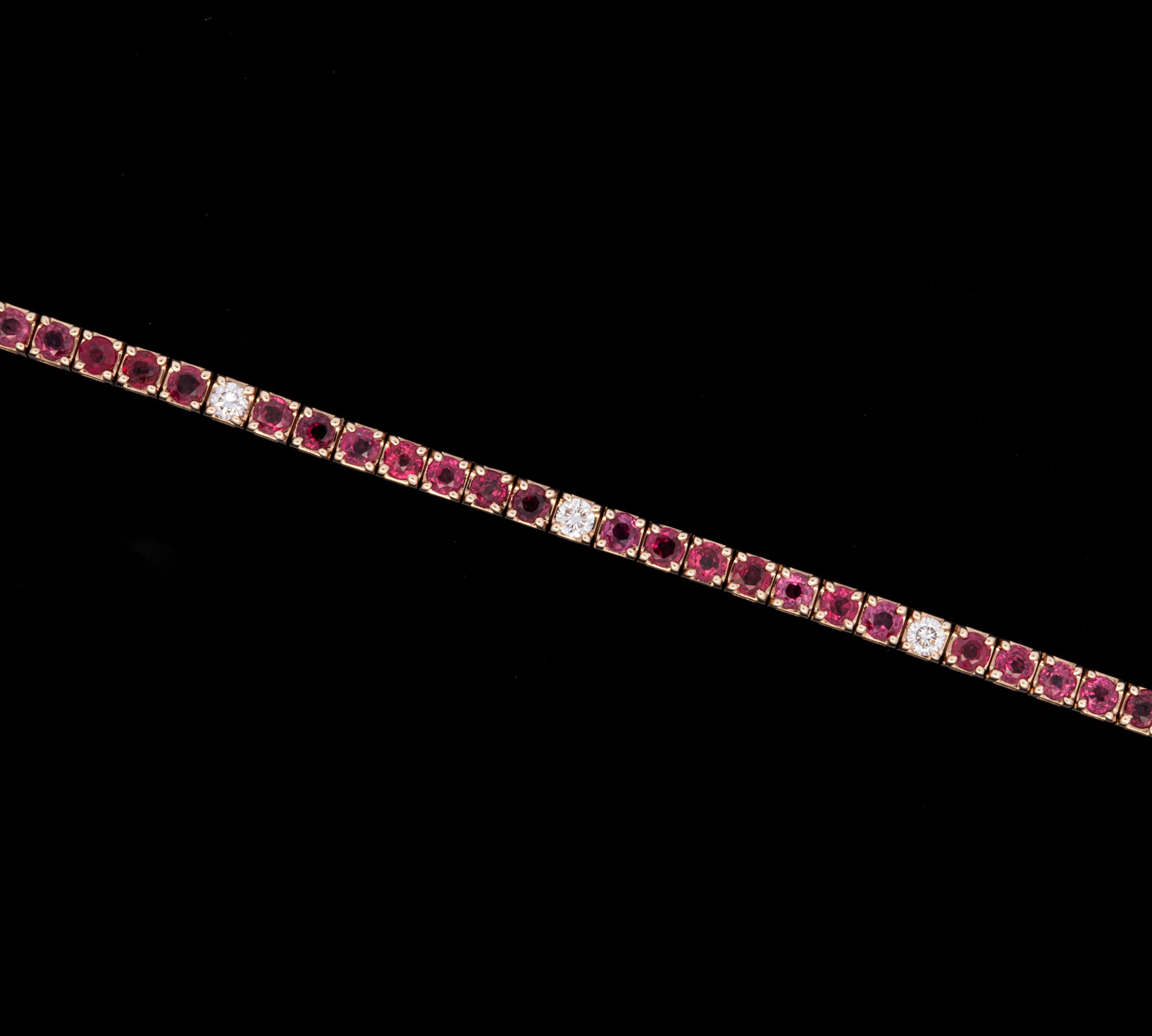 14K Yellow Gold Ruby And Diamond Bracelet